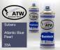 Preview: Subaru, Atlantic Blue Pearl, 33A: 400ml Sprühdose + 400ml Klarlack - Set, von ATW Autoteile West.